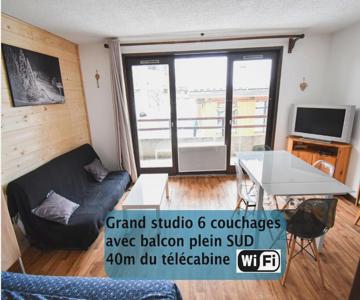 Le Relai S34 - Grand et lumineux studio avec coin montagne 4-6 pers avec WIFI, 50m des pistes, grand