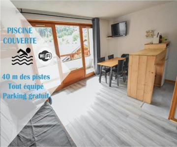 L'Enchalpe, Grand et lumineux studio avec coin montagne 5 personnes, 60m des pistes, PISCINE COUVERT