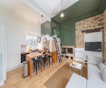 Appartement centre historique Dinan avec jardin 6 pers