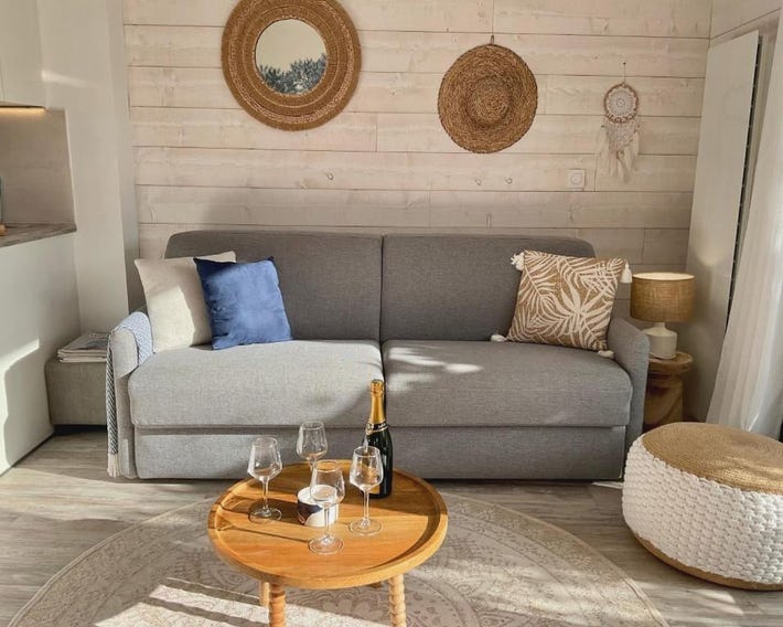 Le Nid Douillet, studio avec terrasse et parking à 400m des plages