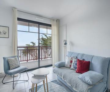 50m plage, appartement vue mer pour 3