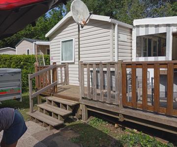 mobilhome Pont Aven 3chbres 152 avec grande terrasse fermée