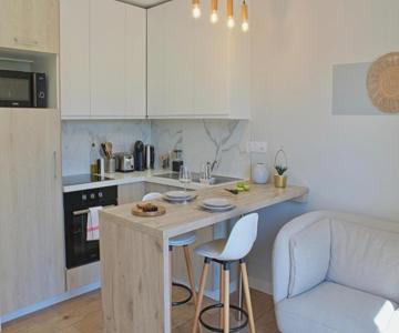 Maison bleue, appartement avec terrasse