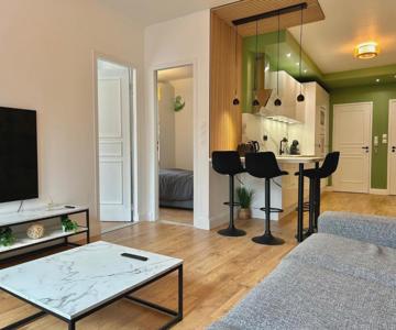 Le Chardon Nancy- 2 chambres- parking gratuit- proche transports et Zénith