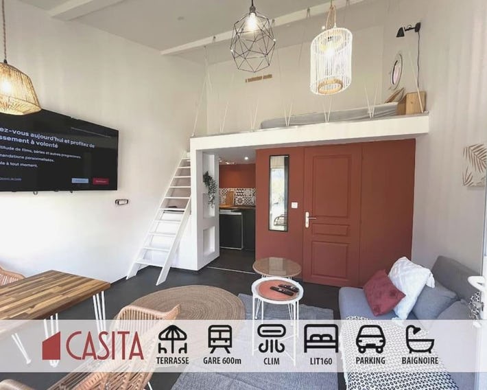 Casita: maison duplex +parking/terrasse/Netflix