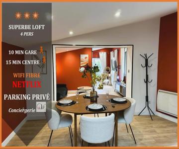Loft O'Chalet - 10 min GARE - PARKING PRIVE