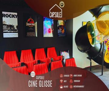 Capsule ciné glisse - cinéma - spa balnéo - garage