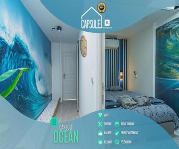 Capsule Océan - Jacuzzi - Billard - Netflix - 2 Chambres - Cuisine