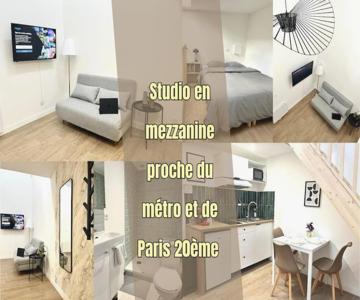 734 Elégant Studio En Mezzanine Proche Du Métro L9