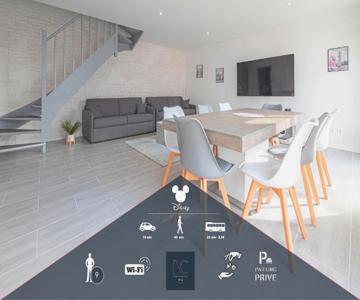 *Disneyland-Paris* 9 pers, 2 parkings, Wifi, AC