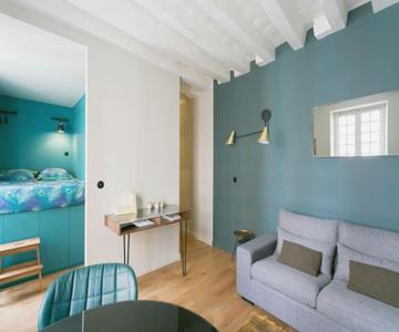 Romantic Brand New Suite In Central Paris, Bathroom, Kitchen