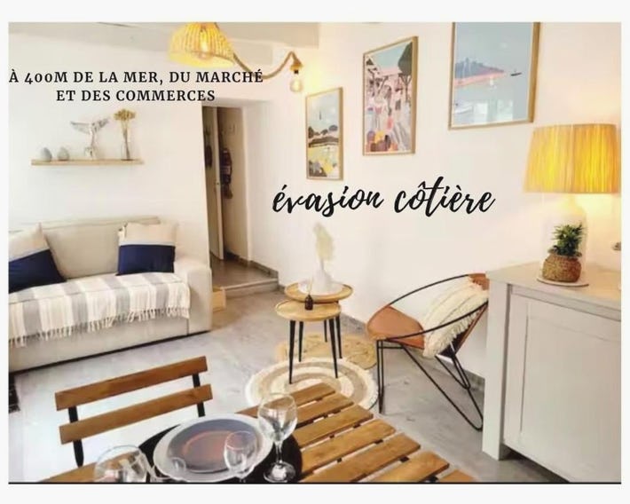 Appartement raffiné près de la mer et des commerces