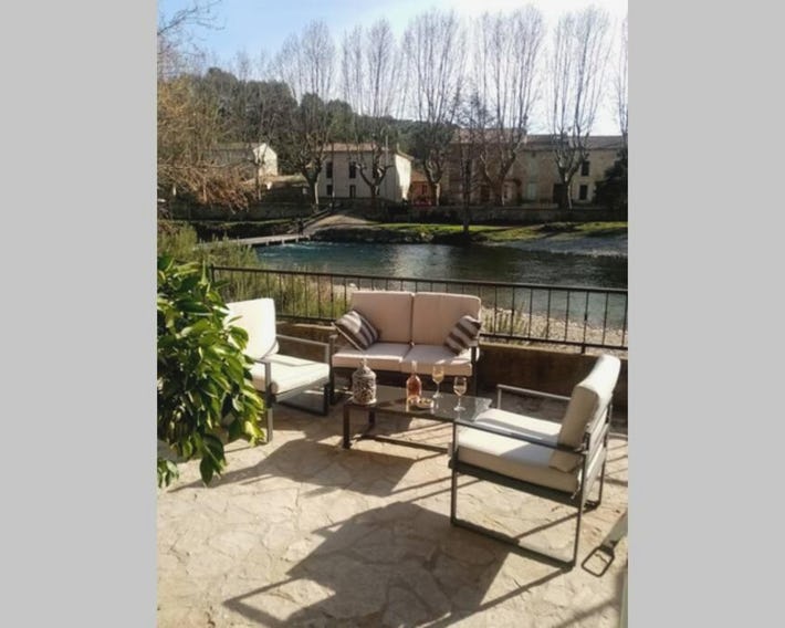 Character filled house overlooking the River Cesse