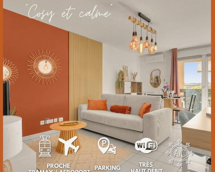 Le Montaigne-Clim-Parking Privé-Tramway-Airbus-MEETT