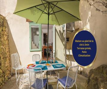 Le Rempart-Clim-Terrasse & patio à 3min de la cité