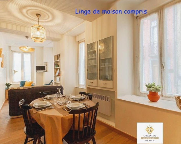 Appartement Centre Cauterets Calme, Confort, wifi et linge de maison inclus