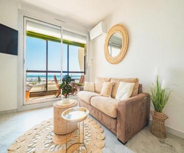 Studio chic & cosy vue mer, clim, parking