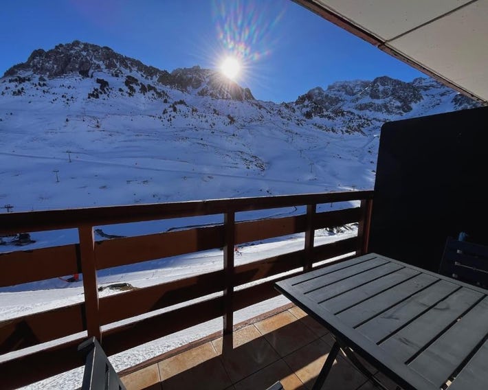 Studios au pied des pistes , La Mongie Tourmalet, balcon plein Sud
