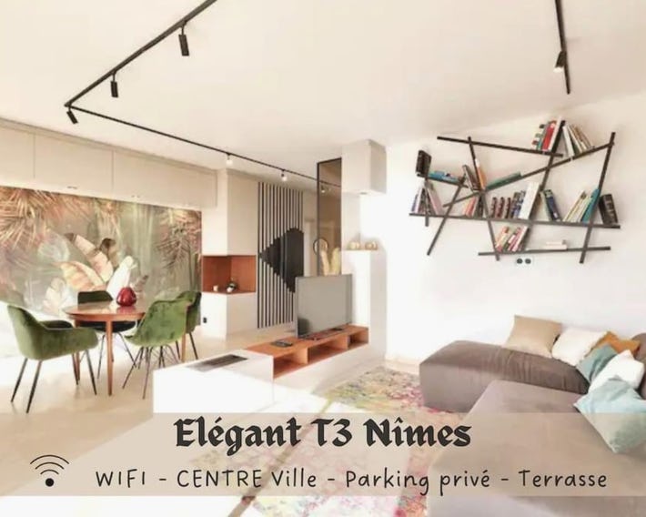 l'élégant T3Nîmes Parking-centre ville