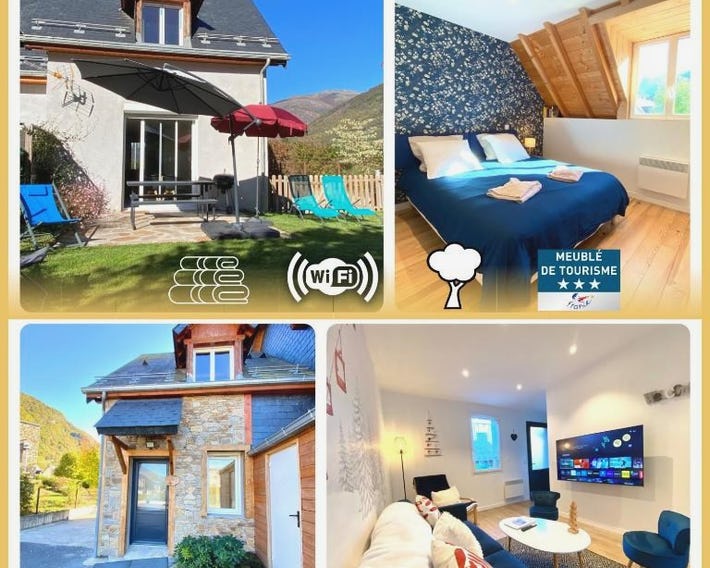 Les trois chalets - jardin terrasse 7 personnes - Saint Mamet Luchon