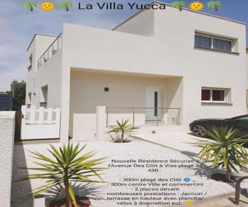 La Villa Yucca Vias Plage - 300m Plage Et Centre
