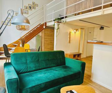Duplex-Ceiling height 1,9m-Free private parking-Self check in !! Duplex climatisé-Hauteur sous plafo