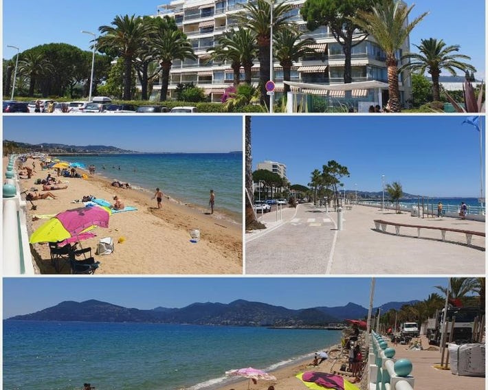 Garden and beach sea view apartment Cannes