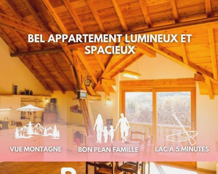 Rando, ski & lac, grand appartement 6 personnes - Lac de Serre ponçon