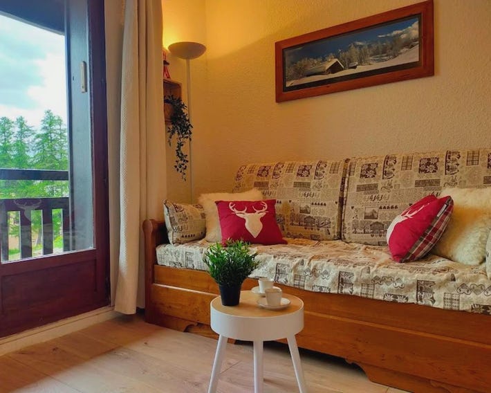 Charmant studio skis aux pieds 4 couchages