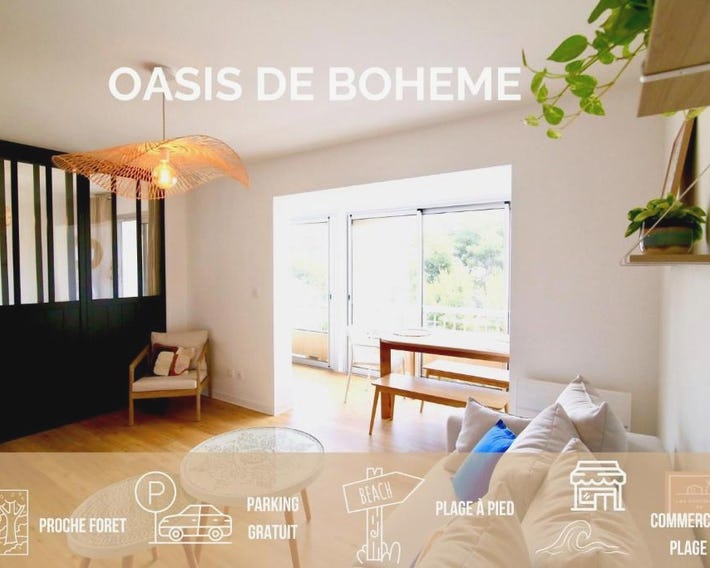 Oasis de bohème, plage à pied