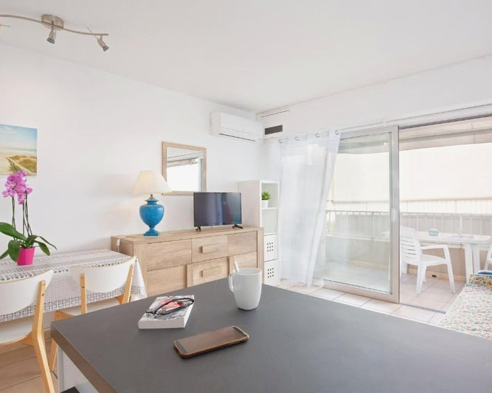 Studio 3 pers - Climatisé, Balcon, Plage 50m, Centre-Ville - FR-1-466A-42