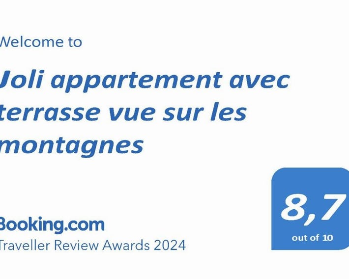 Joli appartement avec terrasse vue sur les montagnes