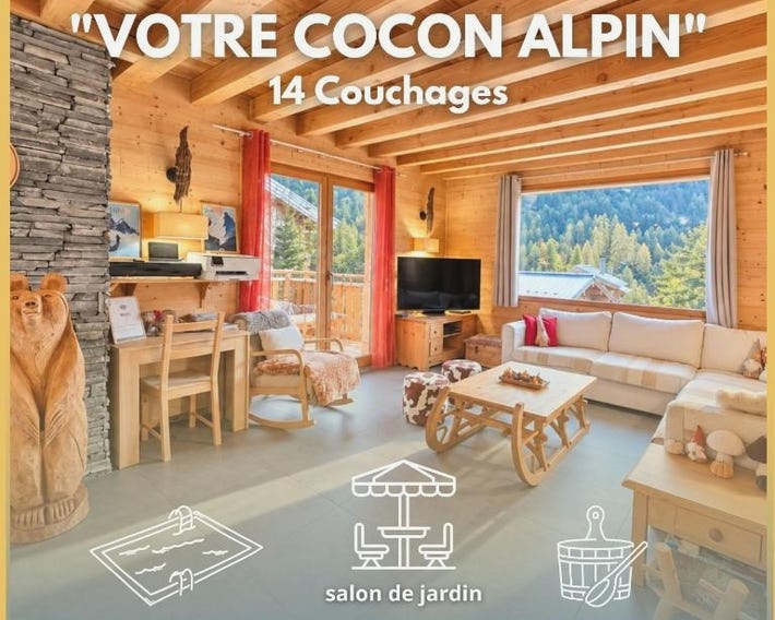 Chalet La Tanière 14 Pers - piscine chauffée et sauna - Vars Saint Marcellin