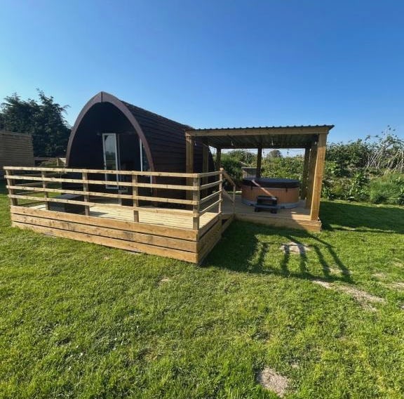 Dolafon Luxury Glamping Pod 2 With Hot Tub