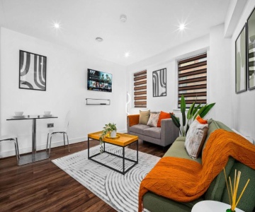 Modern 1-bed Apartment Sleeps 4 Birmingham