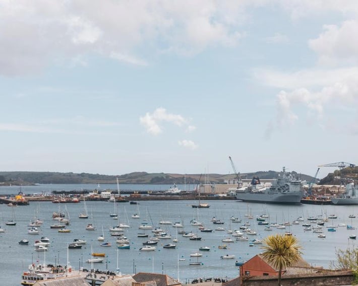 Stunning views over the beautiful Falmouth Harbour