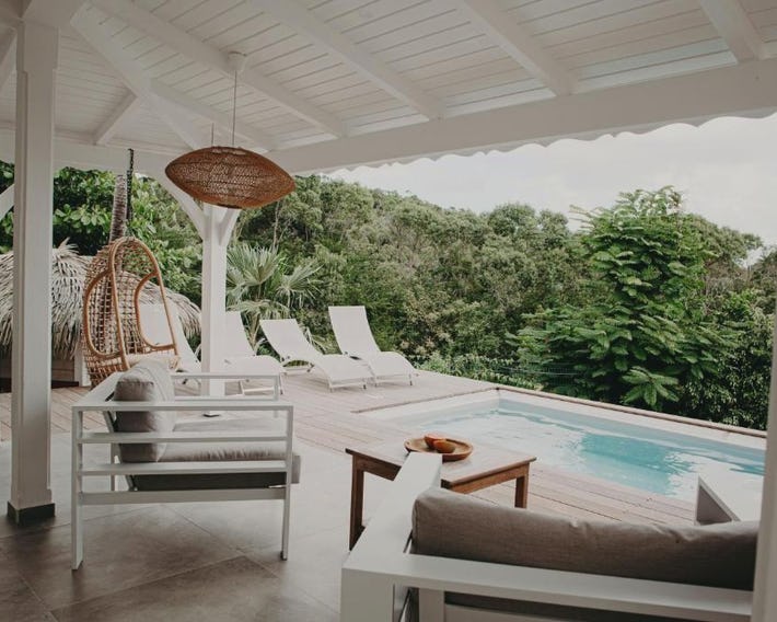 Nid Kréyol Domaine de Charme avec Villas, Piscine Privée & Jacuzzi