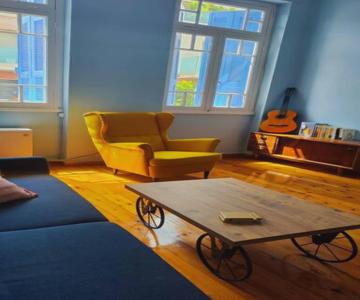 Yellow and blue relax house