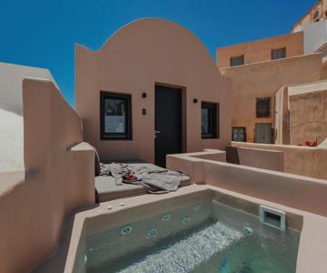 AKRI santorini with heated jacuzzi