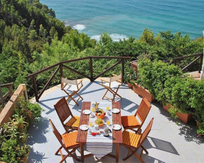 Villa Arborea vista mare