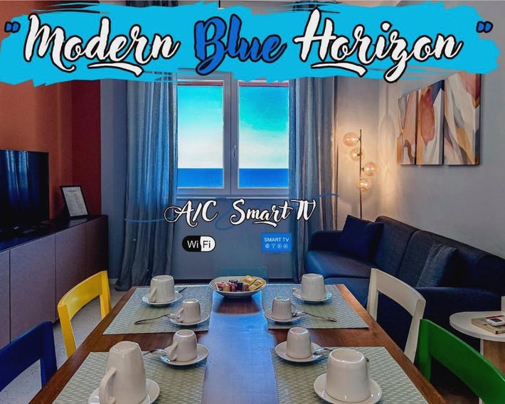 Modern Blue Horizon - Spiagge 200m - AC - SmartTV