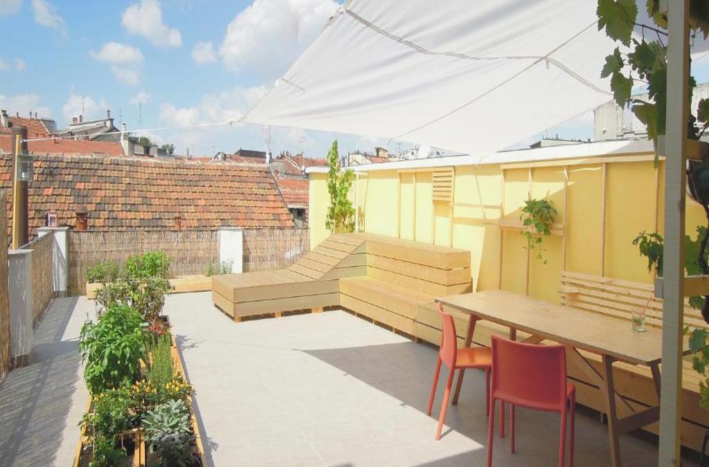 Roof terrace flat