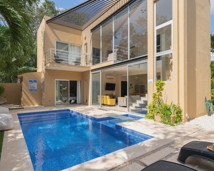 Tulum Private Modern Villa-Pool Beds-AC-Internet-Parking-Grill