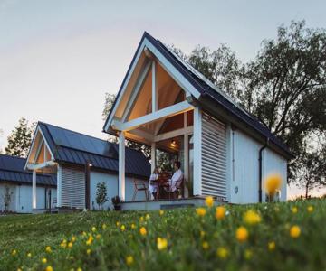 Tiny house met hottub